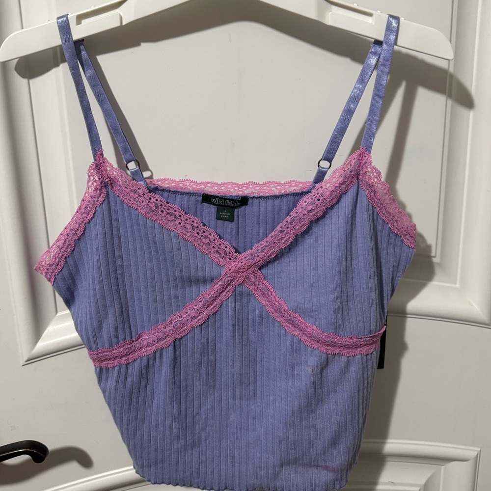 Target Purple Top with Pink Lace